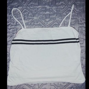 Striped crop top tank